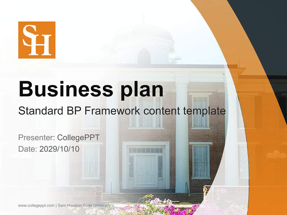 Sam Houston State University Competition/Entrepreneurship Contest PPT Template4:3 ratio PPT effect preview image9