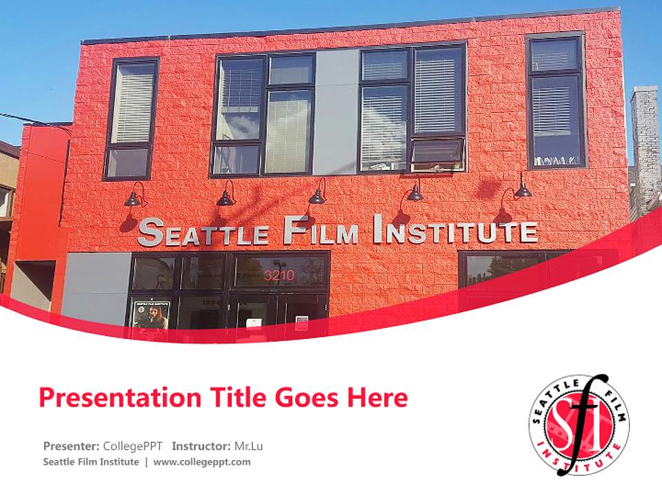 Seattle Film Institute Course/Courseware Creation PPT Template4:3 ratio PPT effect preview image5