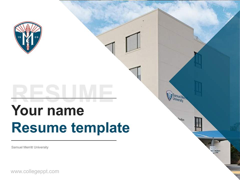 Samuel Merritt University Resume PPT Template4:3 ratio PPT effect preview image5
