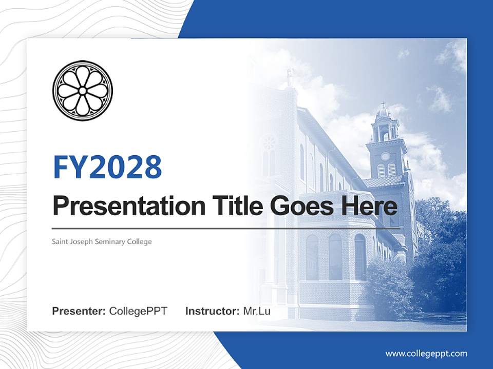 Saint Joseph Seminary College Academic Presentation/Research Findings Report PPT Template4:3 ratio PPT effect preview image5