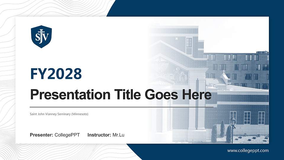 Saint John Vianney Seminary (Minnesota) Academic Presentation/Research Findings Report PPT Template16:9 ratio PPT effect preview image