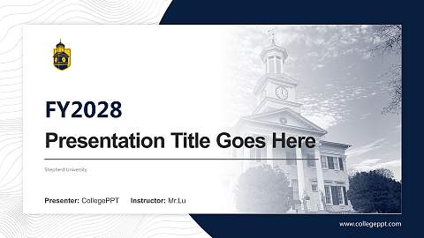 Shepherd University Academic Presentation/Research Findings Report PPT Template