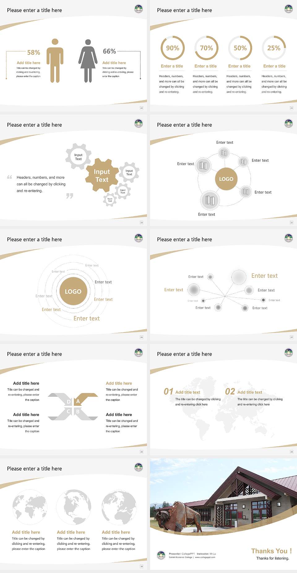 Salish Kootenai College Course/Courseware Creation PPT Template4:3 ratio PPT effect preview image4