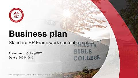 Shasta Bible College and Graduate School Competition/Entrepreneurship Contest PPT Template