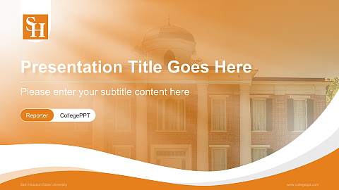 Sam Houston State University Lecture Sharing and Networking Event PPT Template