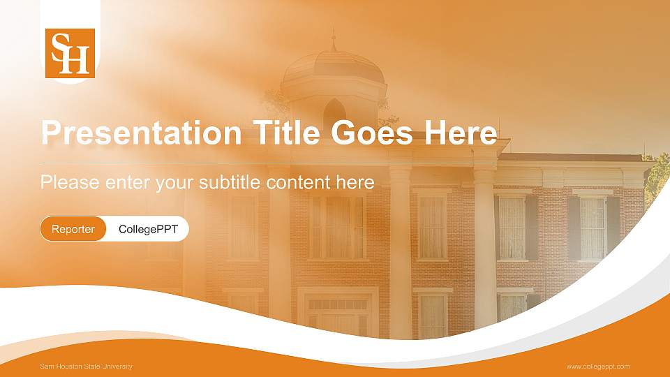 Sam Houston State University Lecture Sharing and Networking Event PPT Template16:9 ratio PPT effect preview image