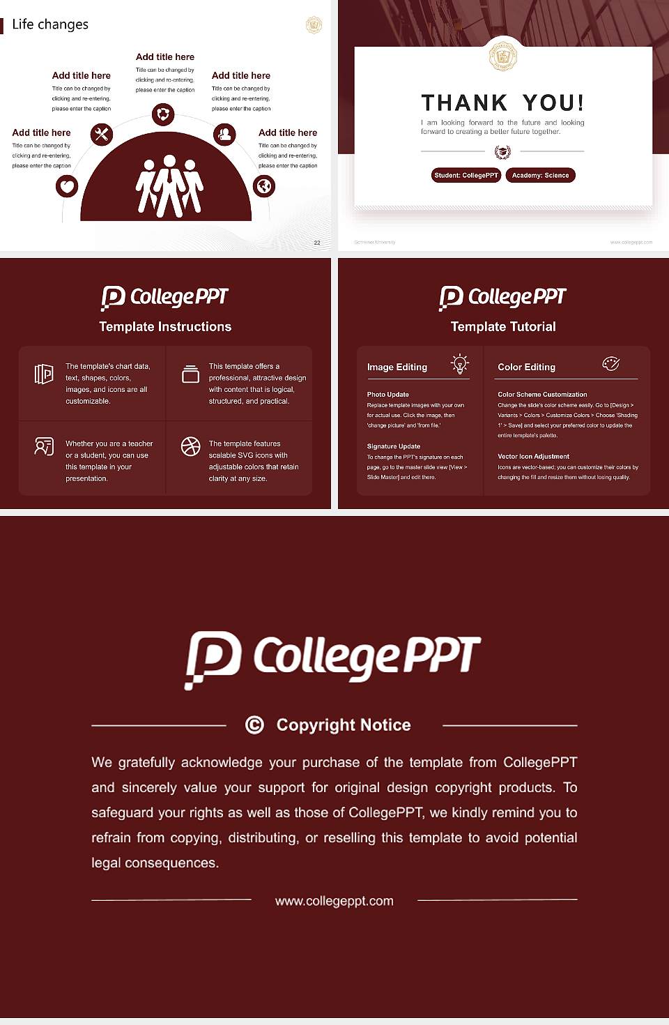 Schreiner University National Scholarship Defense PPT Template4:3 ratio PPT effect preview image4