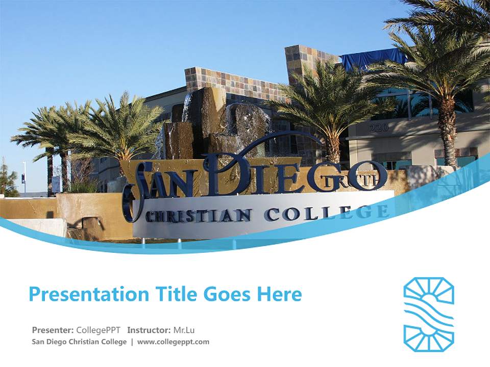 San Diego Christian College Course/Courseware Creation PPT Template4:3 ratio PPT effect preview image5