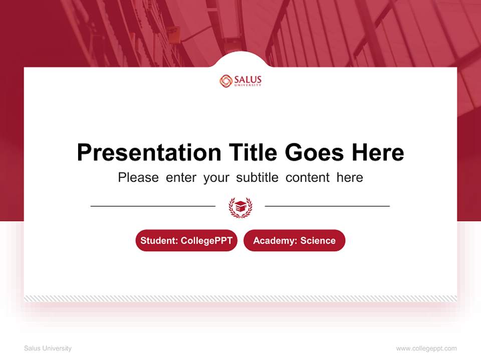Salus University National Scholarship Defense PPT Template4:3 ratio PPT effect preview image4