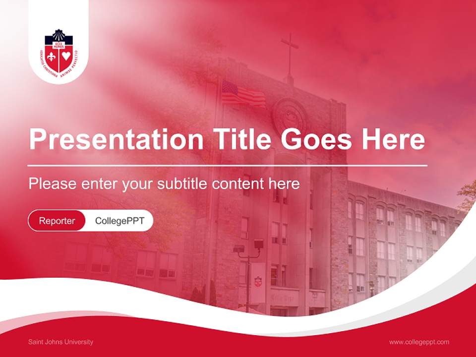 Saint Johns University Lecture Sharing and Networking Event PPT Template4:3 ratio PPT effect preview image4