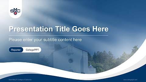 Saint Mary’S College of California Lecture Sharing and Networking Event PPT Template