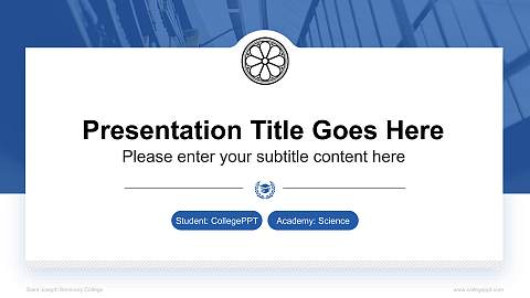 Saint Joseph Seminary College National Scholarship Defense PPT Template