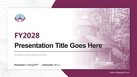 Saint Vladimirs Orthodox Theological Seminary Academic Presentation/Research Findings Report PPT Template