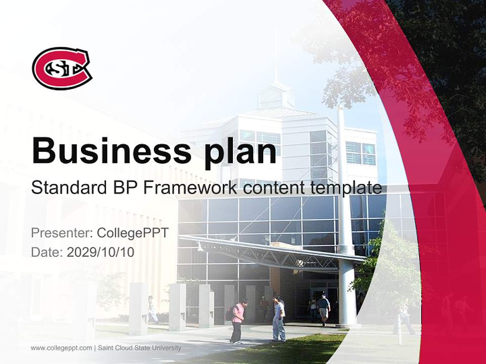 Saint Cloud State University Competition/Entrepreneurship Contest PPT Template4:3 ratio PPT effect preview image9