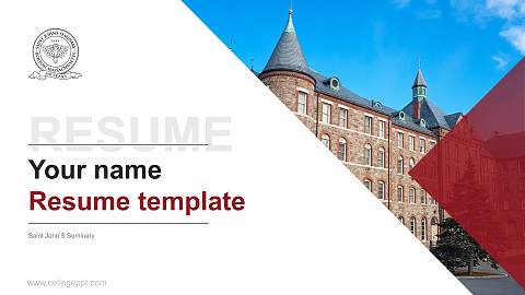 Saint John’S Seminary Resume PPT Template