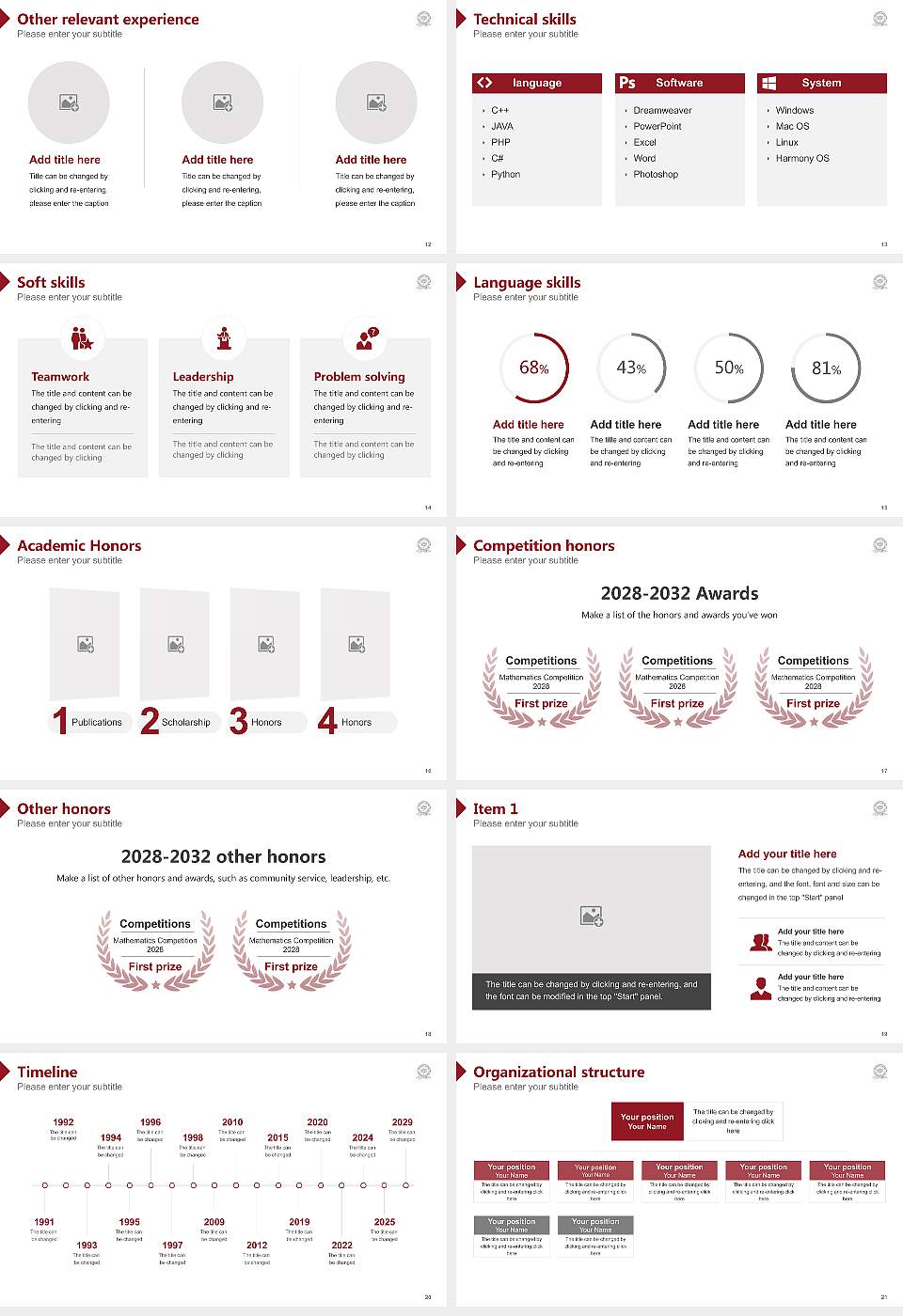 Saint John’S Seminary Resume PPT Template16:9 ratio PPT effect preview image3