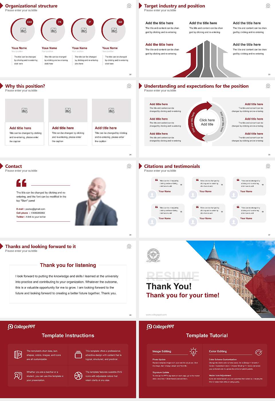 Saint John’S Seminary Resume PPT Template16:9 ratio PPT effect preview image4
