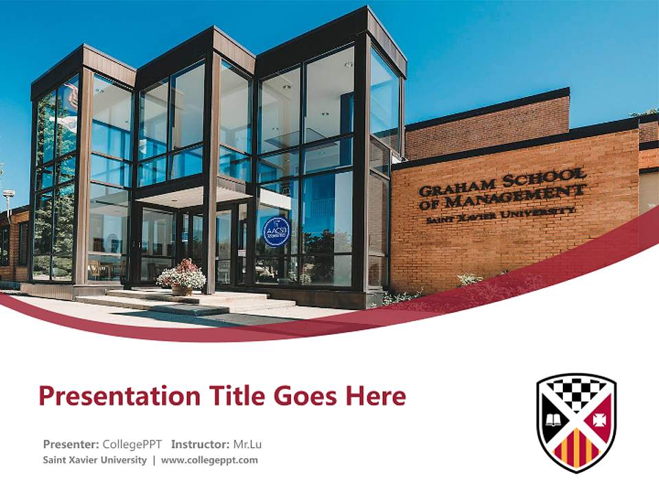 Saint Xavier University Course/Courseware Creation PPT Template4:3 ratio PPT effect preview image5