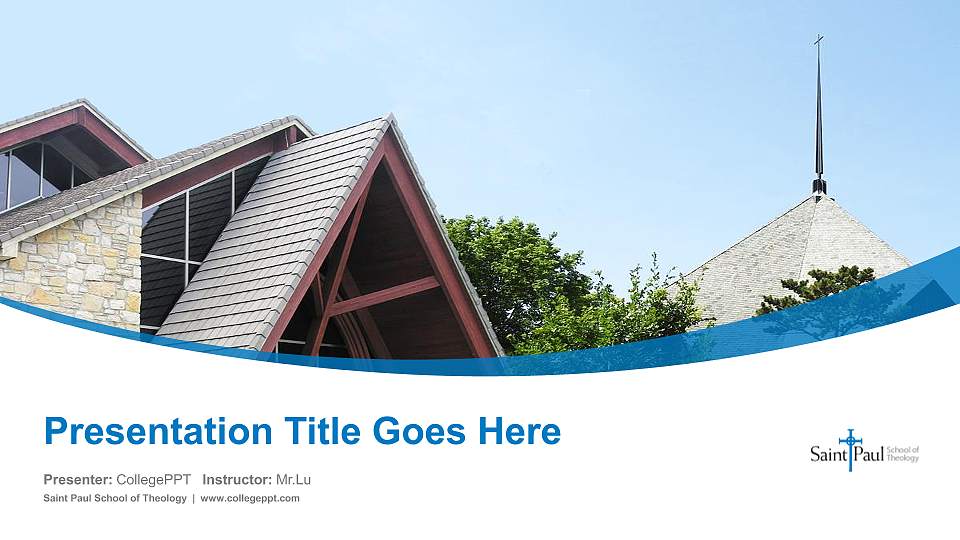 Saint Paul School of Theology Course/Courseware Creation PPT Template16:9 ratio PPT effect preview image