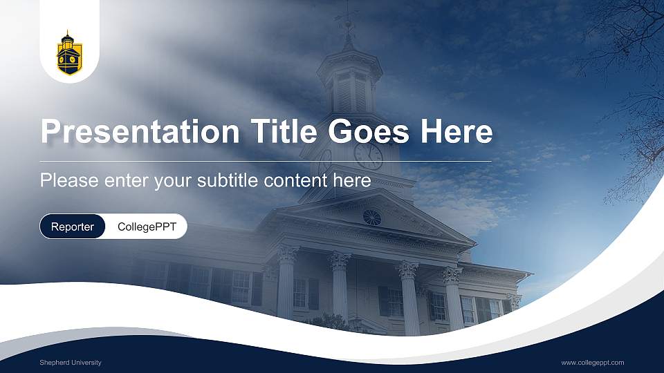 Shepherd University Lecture Sharing and Networking Event PPT Template16:9 ratio PPT effect preview image