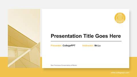 San Francisco Conservatory of Music General Purpose PPT Template