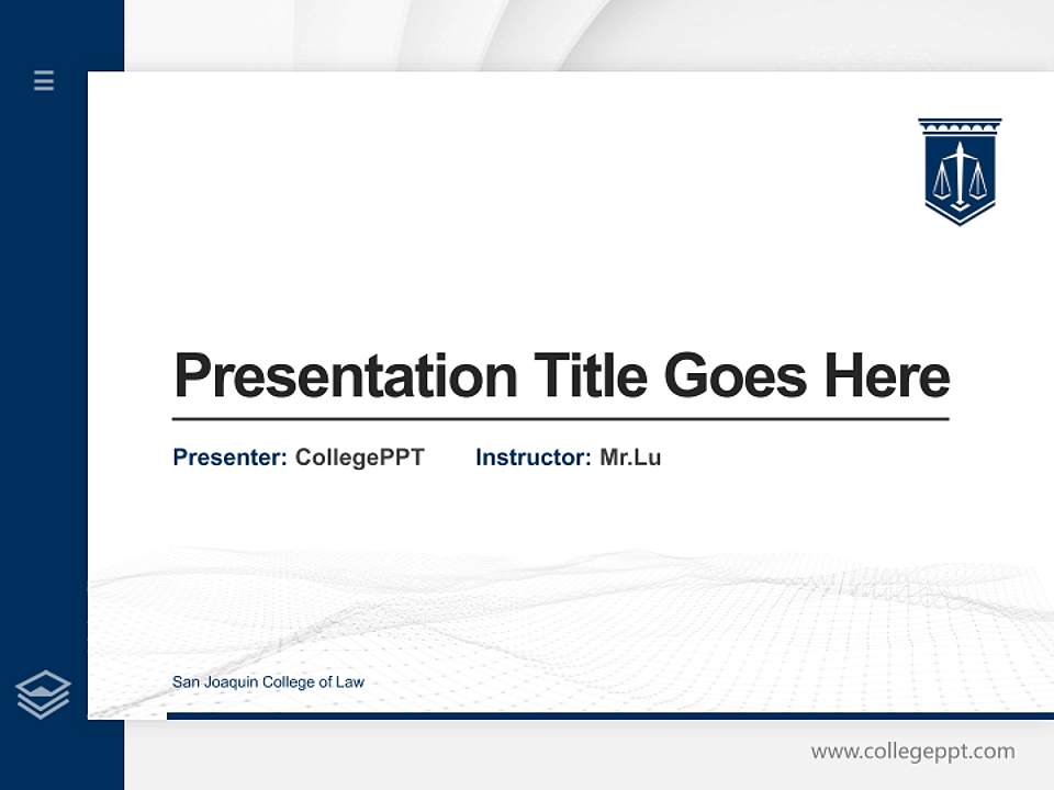 San Joaquin College of Law Thesis Proposal/Graduation Defense PPT Template4:3 ratio PPT effect preview image5