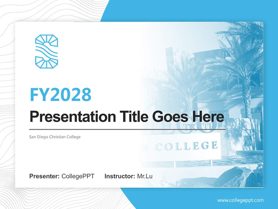 San Diego Christian College Academic Presentation/Research Findings Report PPT Template4:3 ratio PPT effect preview image5