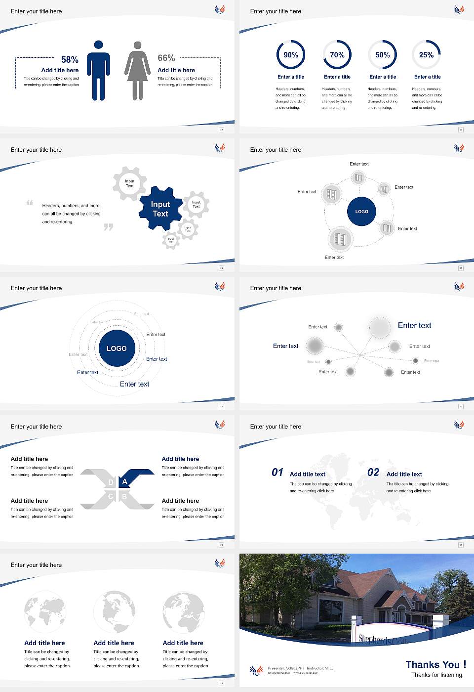 Shepherds College Course/Courseware Creation PPT Template16:9 ratio PPT effect preview image4