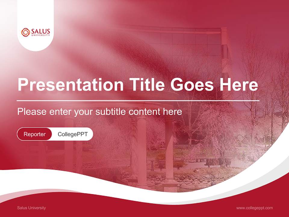 Salus University Lecture Sharing and Networking Event PPT Template4:3 ratio PPT effect preview image4