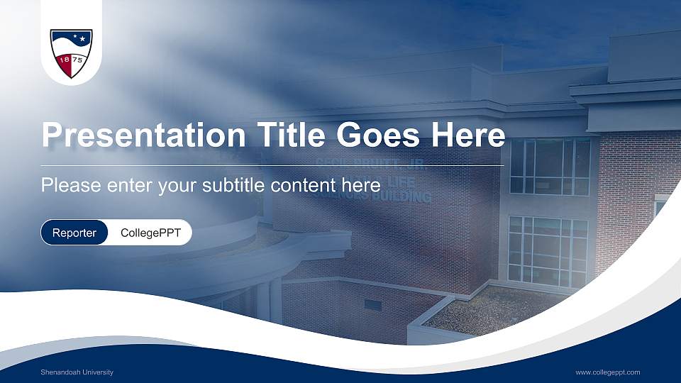 Shenandoah University Lecture Sharing and Networking Event PPT Template16:9 ratio PPT effect preview image