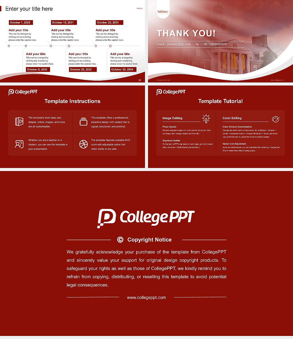 Salisbury University Lecture Sharing and Networking Event PPT Template16:9 ratio PPT effect preview image4