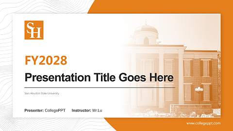 Sam Houston State University Academic Presentation/Research Findings Report PPT Template