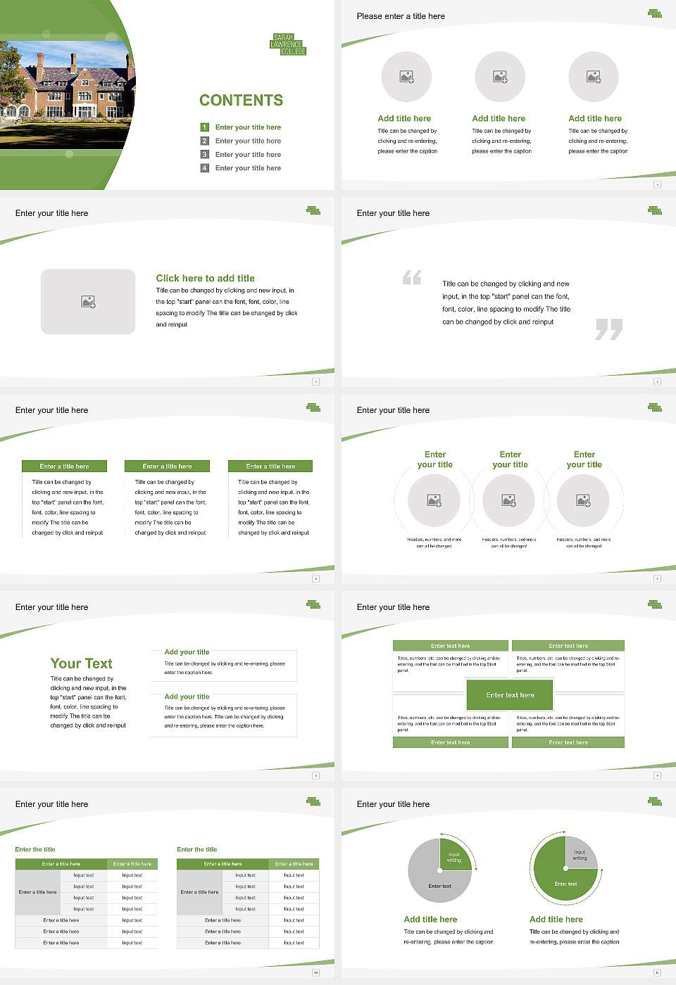 Sarah Lawrence College Course/Courseware Creation PPT Template16:9 ratio PPT effect preview image2
