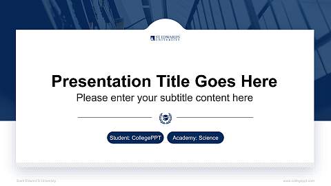 Saint Edward’S University National Scholarship Defense PPT Template