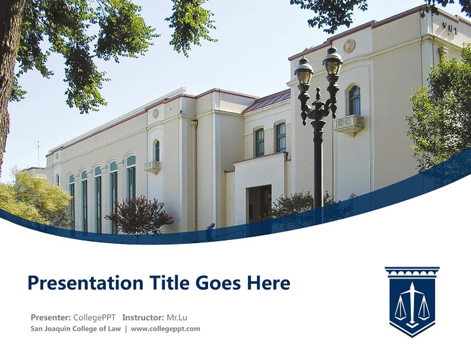 San Joaquin College of Law Course/Courseware Creation PPT Template4:3 ratio PPT effect preview image5