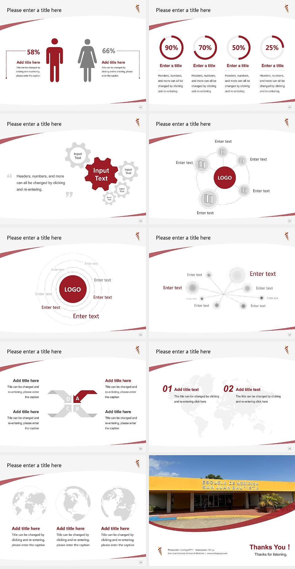 San Juan Bautista School of Medicine Course/Courseware Creation PPT Template4:3 ratio PPT effect preview image4