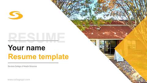 Sentara College of Health Sciences Resume PPT Template