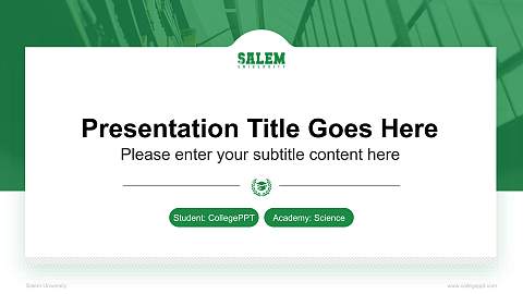 Salem University National Scholarship Defense PPT Template
