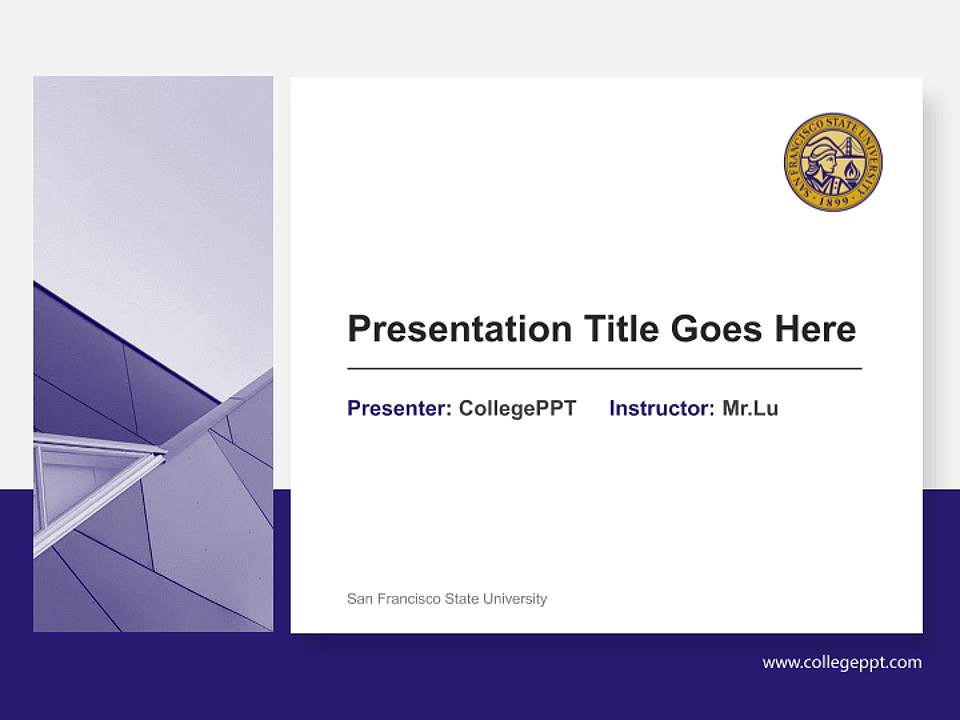San Francisco State University General Purpose PPT Template4:3 ratio PPT effect preview image6