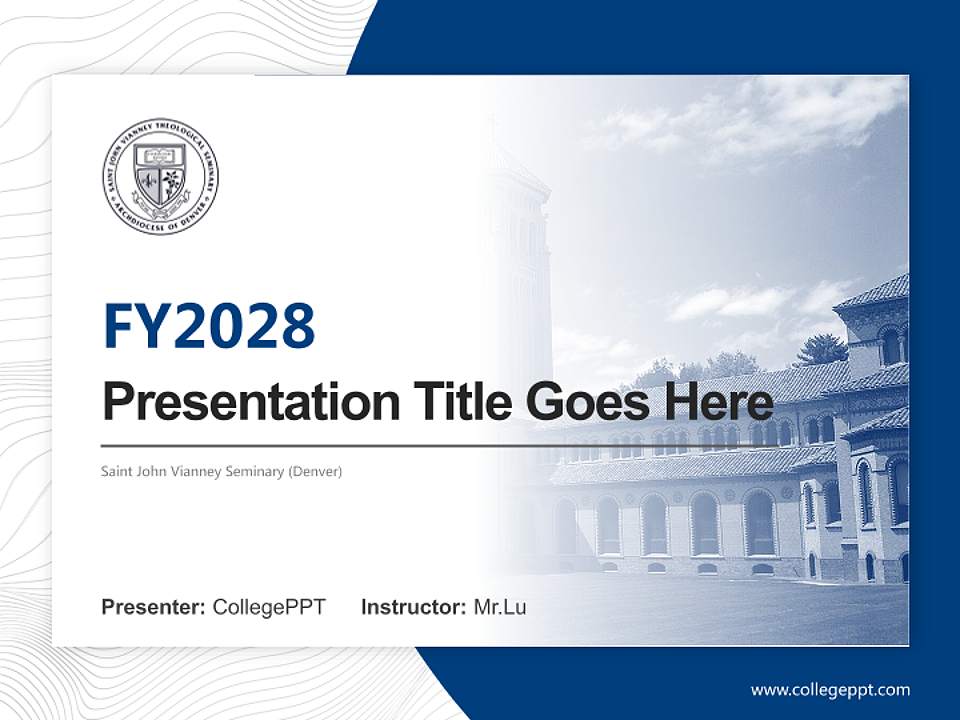 Saint John Vianney Seminary (Denver) Academic Presentation/Research Findings Report PPT Template4:3 ratio PPT effect preview image5