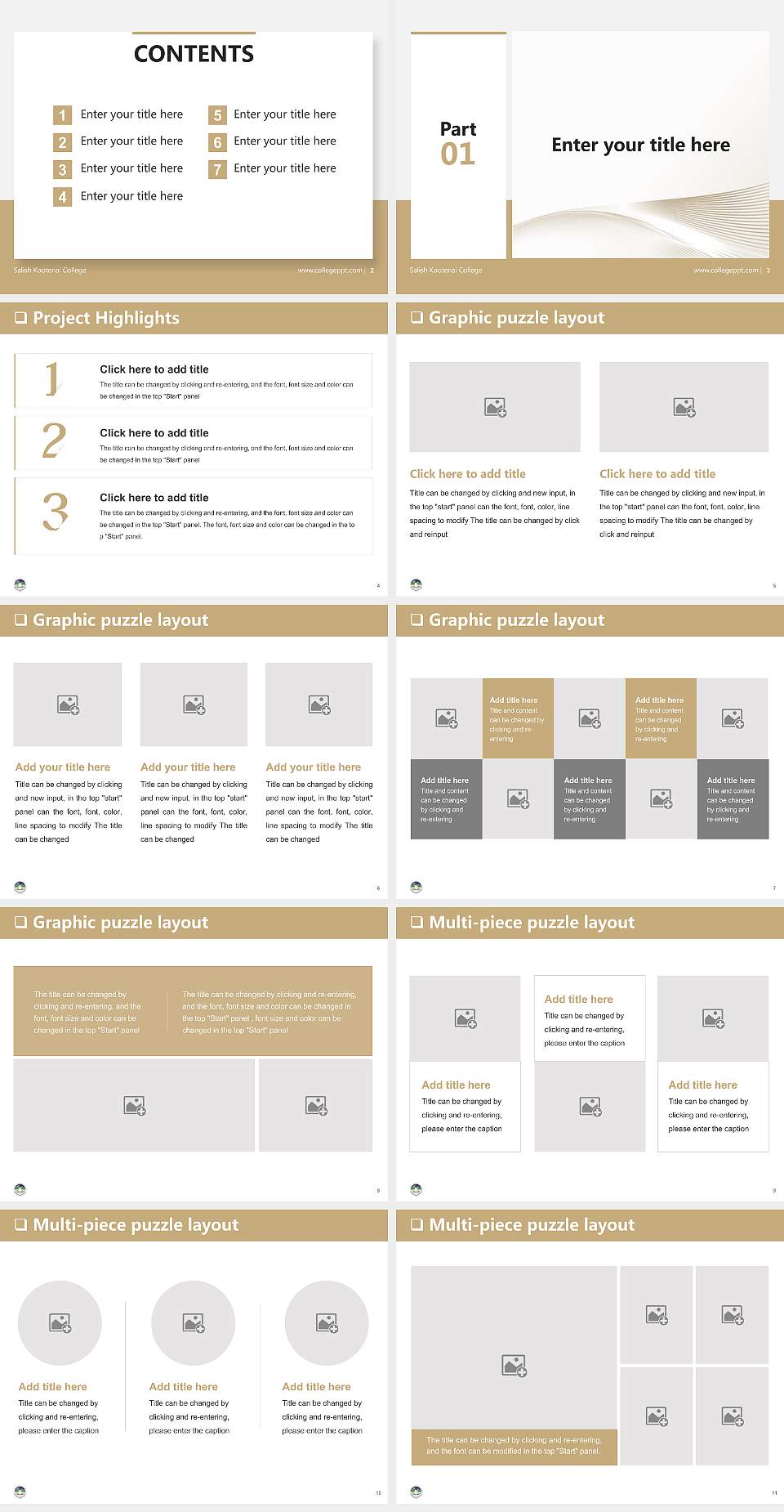 Salish Kootenai College General Purpose PPT Template4:3 ratio PPT effect preview image2