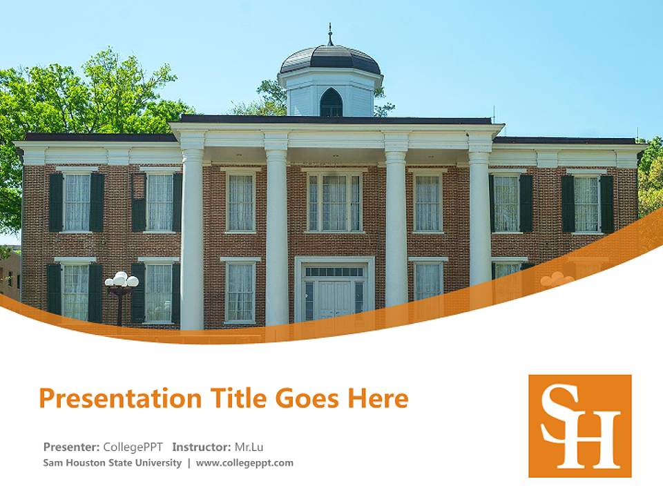 Sam Houston State University Course/Courseware Creation PPT Template4:3 ratio PPT effect preview image1