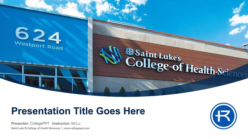 Saint Luke’S College of Health Sciences Course/Courseware Creation PPT Template16:9 ratio PPT effect preview image