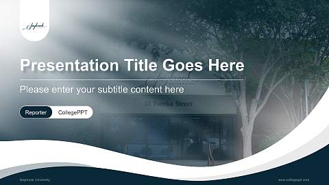 Saybrook University Lecture Sharing and Networking Event PPT Template