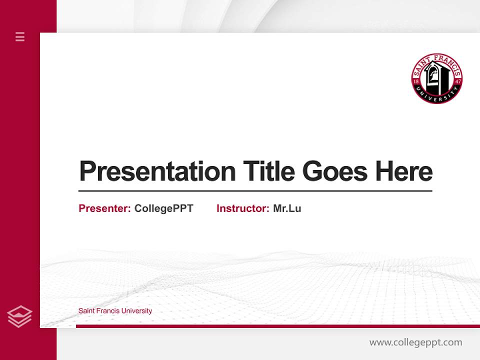 Saint Francis University Thesis Proposal/Graduation Defense PPT Template4:3 ratio PPT effect preview image5