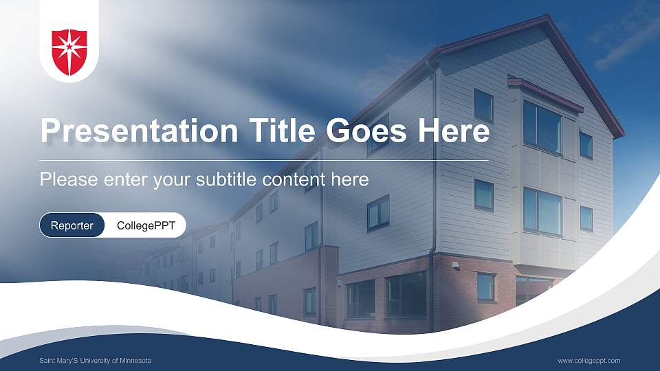 Saint Mary’S University of Minnesota Lecture Sharing and Networking Event PPT Template16:9 ratio PPT effect preview image