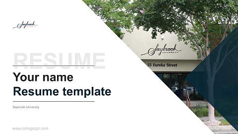 Saybrook University Resume PPT Template