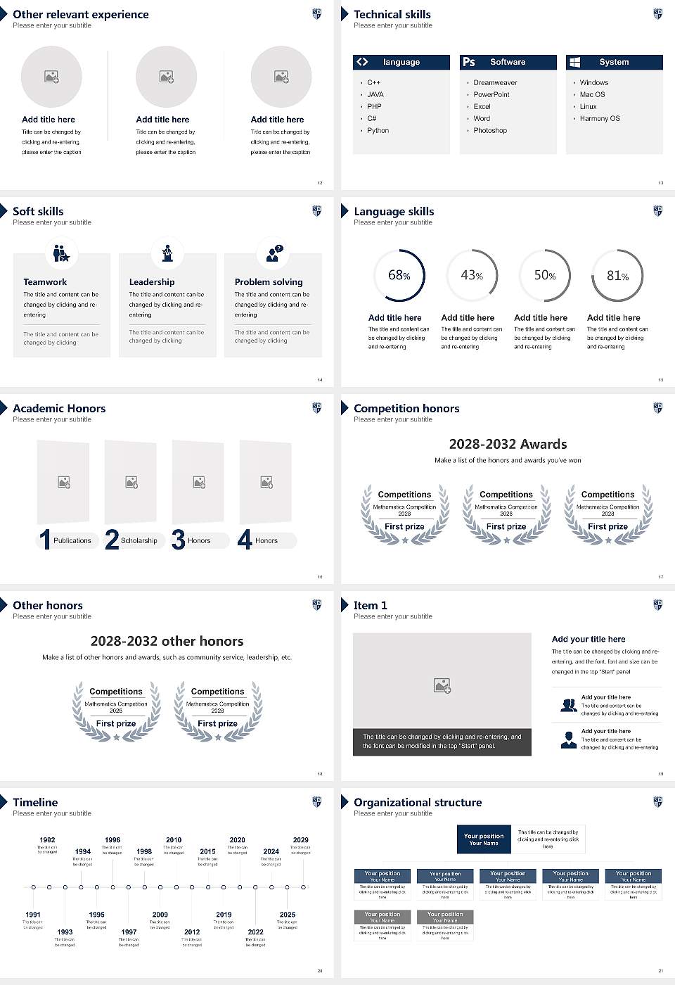 Salve Regina University Resume PPT Template16:9 ratio PPT effect preview image3