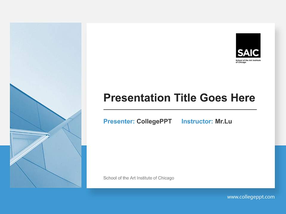 School of the Art Institute of Chicago General Purpose PPT Template4:3 ratio PPT effect preview image6