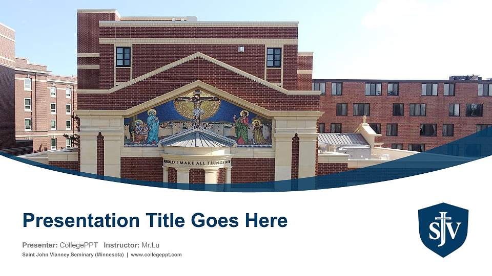 Saint John Vianney Seminary (Minnesota) Course/Courseware Creation PPT Template16:9 ratio PPT effect preview image